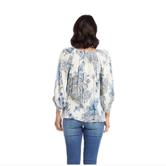 Karen Kane Petites Blouson Sleeve Top Sz SP #126i - Picture 3 of 9